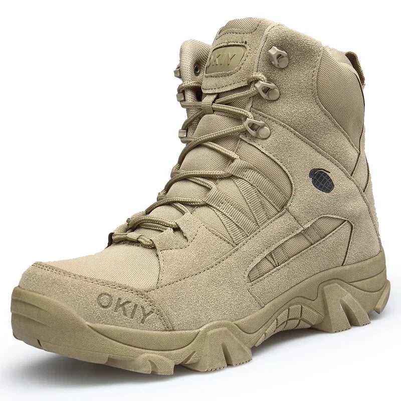 2024 Fashion Men's Desert Combat Boots Outdoor Leather Hiking Shoes Men Hunting Work Safty Boots Men's Short Boots ankle boots