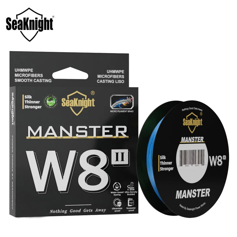 SeaKnight Brand W8 II Series Fishing Line 8 Strands 500m 300m anti-UV anti-saltwater Coating, Multifilament PE Line Braided Wire