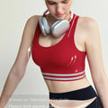 SUJIIN Sports Bra for Women 2026 Summer Racerback Shockproof Supportive Running Yoga Workout Gym Jump Rope Bras Woman XM072