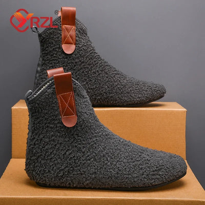 YRZL Cotton Shoes Male Boots Men Winter Warm Indoor Home | SAMAG