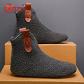 YRZL Cotton Shoes Male Boots Men Winter Warm Indoor Home Shoe Comfortable Plush Man Casual Shoes Soft  Anti-slip Walking Shoes
