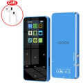 2.0 Inch Metal Touch MP3 MP4 Music Player Bluetooth 5.0 Supports Card, with FM Alarm Clock Pedometer E-Book Built-in Speaker