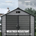 6x4.4 FT Outdoor Storage Shed with Floor, Durable 16mm | SAMAG