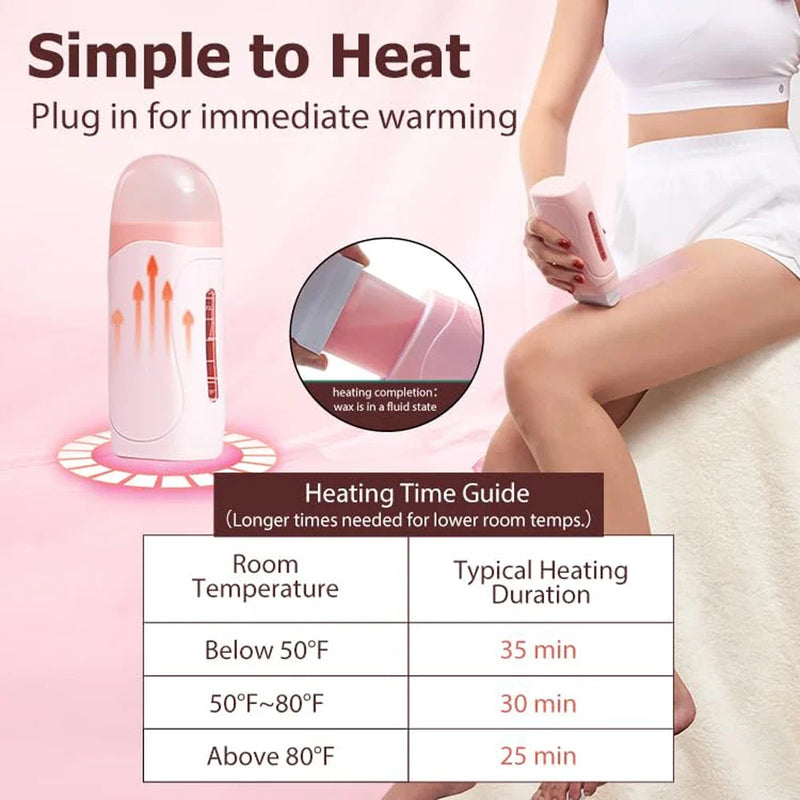 2026 Depilatory Wax Cream Hair Removal Roller Wax Heater Waxing Hot Cartridge Warmer Equipment Tool Waxing Kit Unisex Roll on