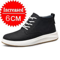 Men's genuine leather casual sports shoes new elevator shoes 8cm 6cm invisible height-enhancing shoes Men's elite sneakers