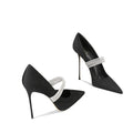 2026 Spring and Autumn Women's High Heels Black Fashion Design Pointed Stiletto Women's Shoes