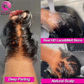 Widow's Peak M Hairline 13x6 HD Lace Front Wig 100% Human Hair Wig Silky Straight 13x4 HD Lace Frontal Wig Bleached Knots HD Wig