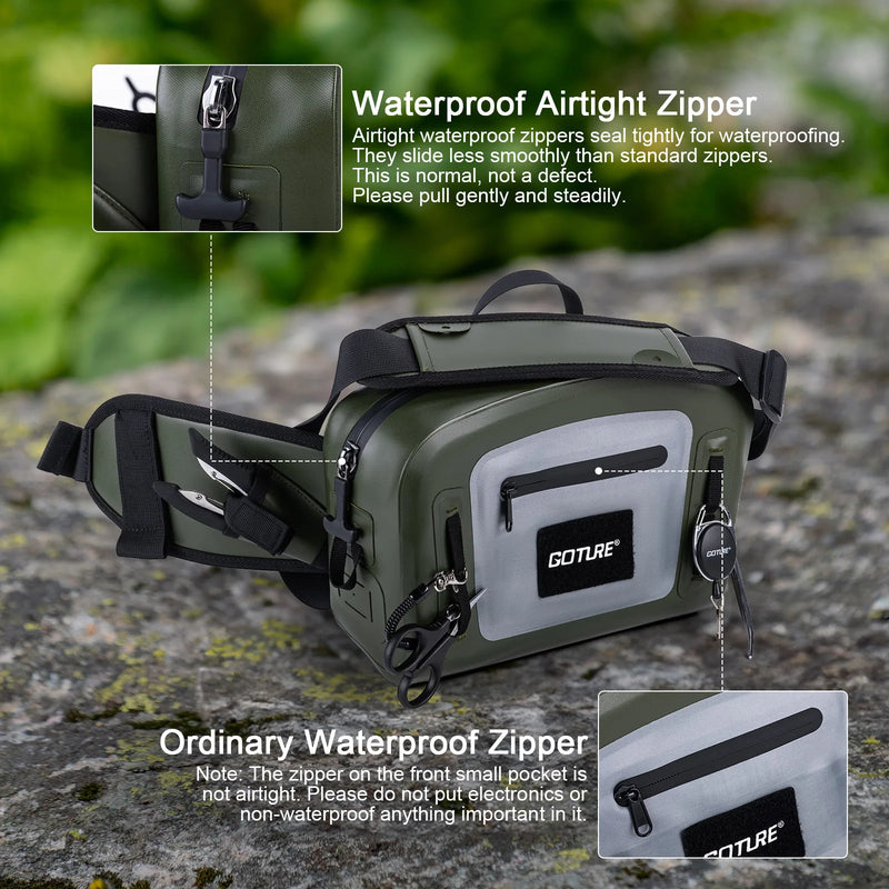 Goture Waterproof Fishing Tackle Waist Bag 5.6L Airtight | SAMAG