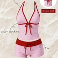 Women Bikinis Set Vintage Striped Floral Tankini Swimsuit | SAMAG