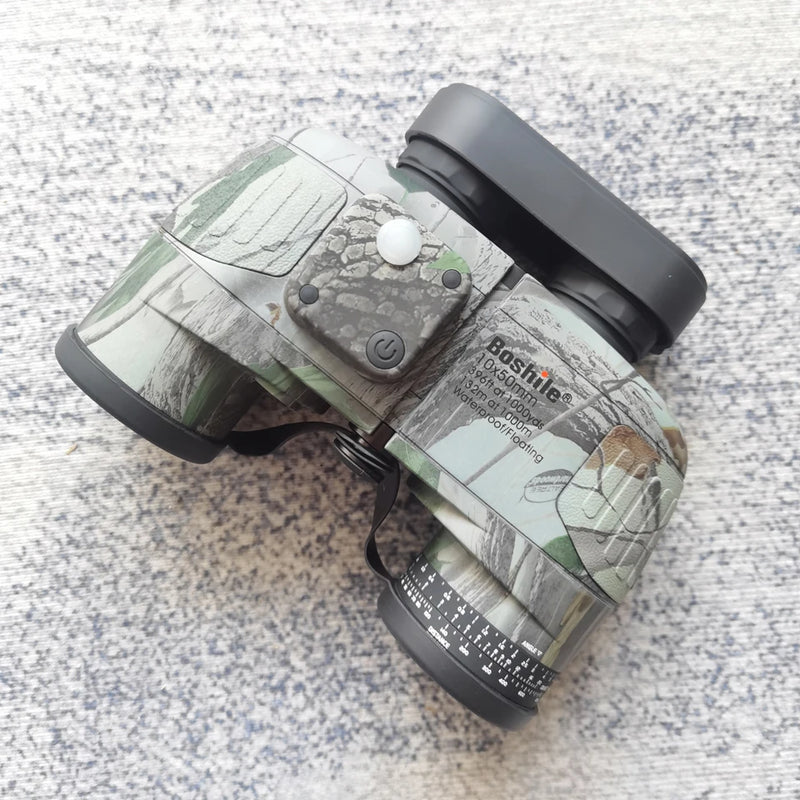 Navigation Telescope Boshile 10x50 Binoculars with Built-in Compass BAK4 Prism FMC Lens Fogproof Waterproof For Camping Hunting