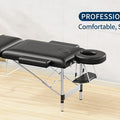 Massage Table Portable, 2-Fold Lash Bed with Side Pocket, Adjustable Height, Sturdy Aluminum Frame, Esthetician Spa Facial