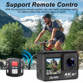 Ourlife Action Camera 4K 30FPS WiFi 30M Underwater Waterproof 170° DVR Sports Video Recording 2.0'' Screen Display Video Camera