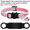 Customized Pet Collar Reflective Cat Collars Free Engraved Puppy Kitten Pet ID Nameplate Necklace With Bell Anti-lost For Cats