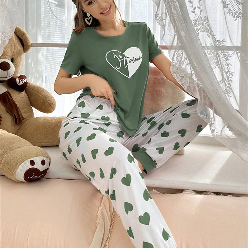 Pyjama Femme Ensemble Summer Nightgown Set Ladies | SAMAG