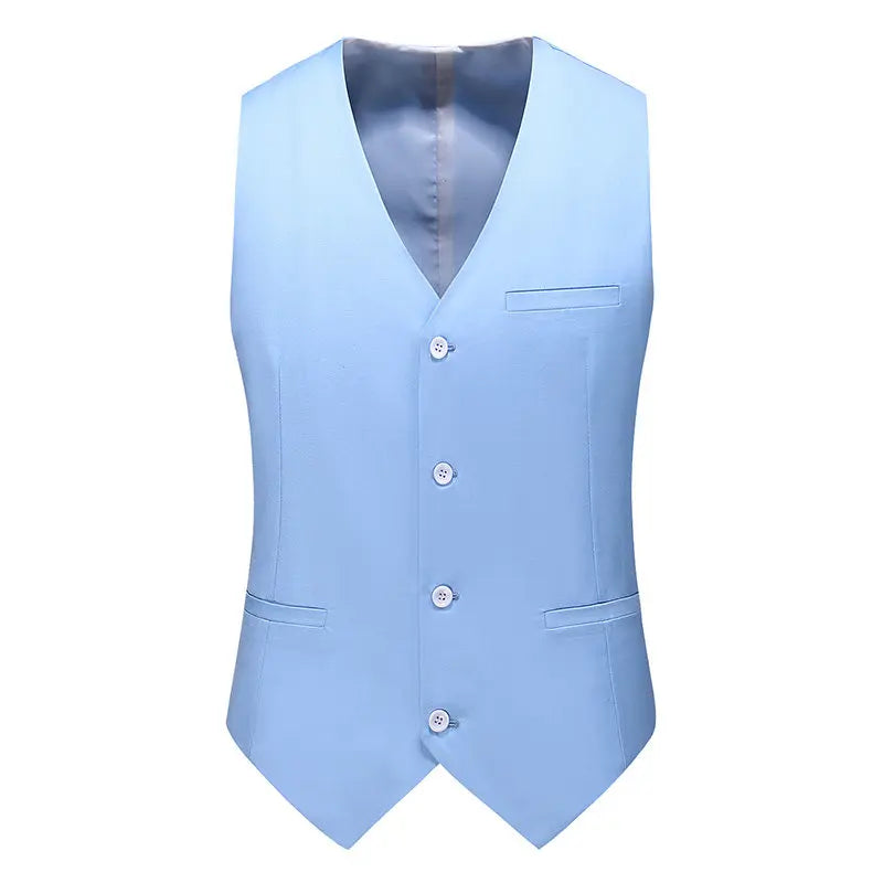 Vest Mens Fashion Casual High Quality Solid Color Slim Large Size Business Office Waistcoat Men Groom Wedding Dress Suit Vests