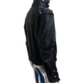 Mauroicardi Spring Autumn Cool Windproof Short Black Faux Leather Jacket Men Zipper Chic Luxury Designer Clothes Streetwear 2025