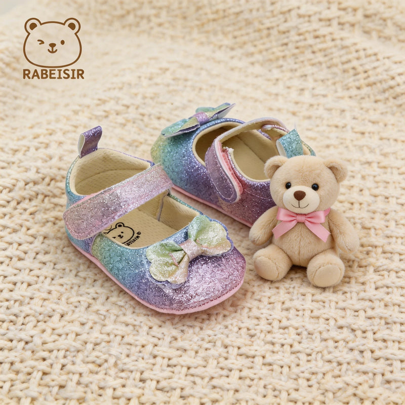 Spring and Autumn Baby Step Shoes, Anti-Slip and Breathable, 0-1 and a Half Year Old Girl Baby Princess Shoes, Birthday Wedding
