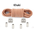 Oval Elastic Shoelace Metal Buckle Laces Unisex Quick-On/Off Shoelaces for Sneakers and Boots 1Pair/2Pair