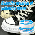 Farienne White Shoe Brightener Polish, Sneaker Cleaner Cream for Removing Yellowing & Restoring Shoe Whiteness