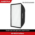 AMBITFUL Rectangle Softbox BW/FW 60*90/35*160cm Professional Soft Box Photography Light Effect Kit Matt Box With Honeycomb Grid