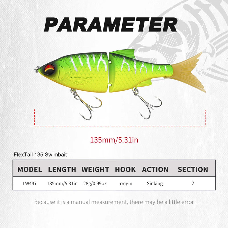 Hunthouse FLEXTAIL 135 Pencil Swimbait Fishing Lure | SAMAG