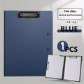 1pcs A4 Profile Clipboard Double Clip Clip Board 100 Sheets Office Documents Organizer Writing Pad Paper Storage A4 File Folders