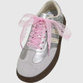 1Pair Fancy Lace Shoelaces for Women Casual Shoes Width Flat Shoelace for Sneakers Black White Shoe Laces Accessorices