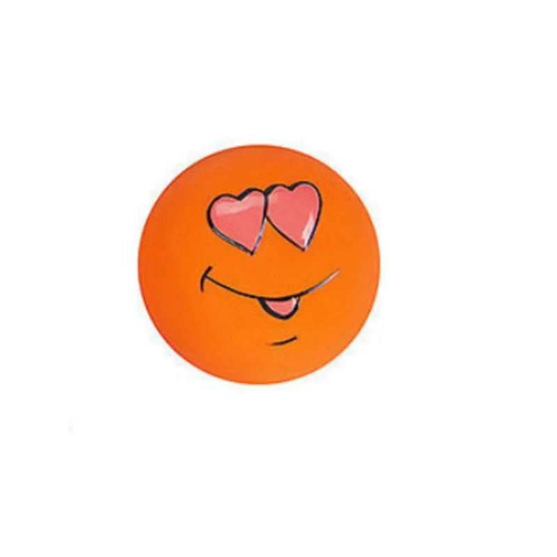 Rubber Dog Puppy Pet Play Squeaky Ball Chewing Toys with Face Fetch Bright Balls Pet Dog Supplies Puppy Popular Toys