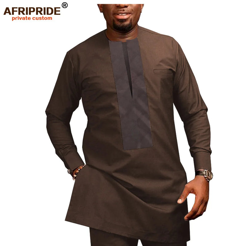 African Men Clothing Casual Tracksuit Dashiki Shirt | SAMAG