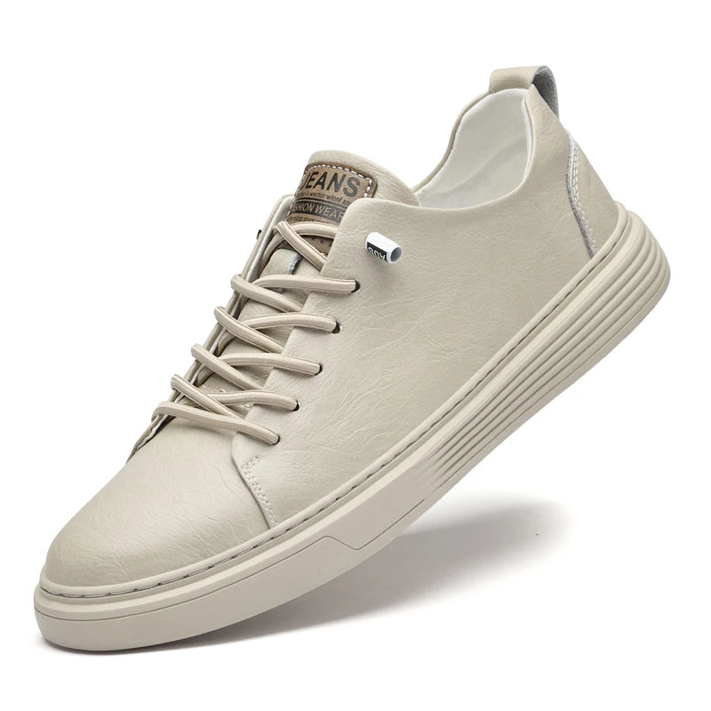 Genuine Leather Men Casual Shoes Designer Luxury Brand Lace Up Skateboard Sneakers Italian Men's Shoes Mocassins Plus Size 47