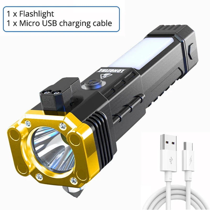 Led Flashlight with Safety Hammer Work Light Emergency - View 8 | SAMAG