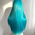 Ashely Turquoise Green Wig 13*4 26inch Long Straight Wigs for Women High Quality Lolita Synthetic Lace Wigs for Cosplay  통가발