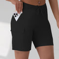 Loose Women Five-pointed Shorts with 4 Utility Pockets Summer Lightweight Quick-drying Cargo Shorts Outdoor Hiking Short