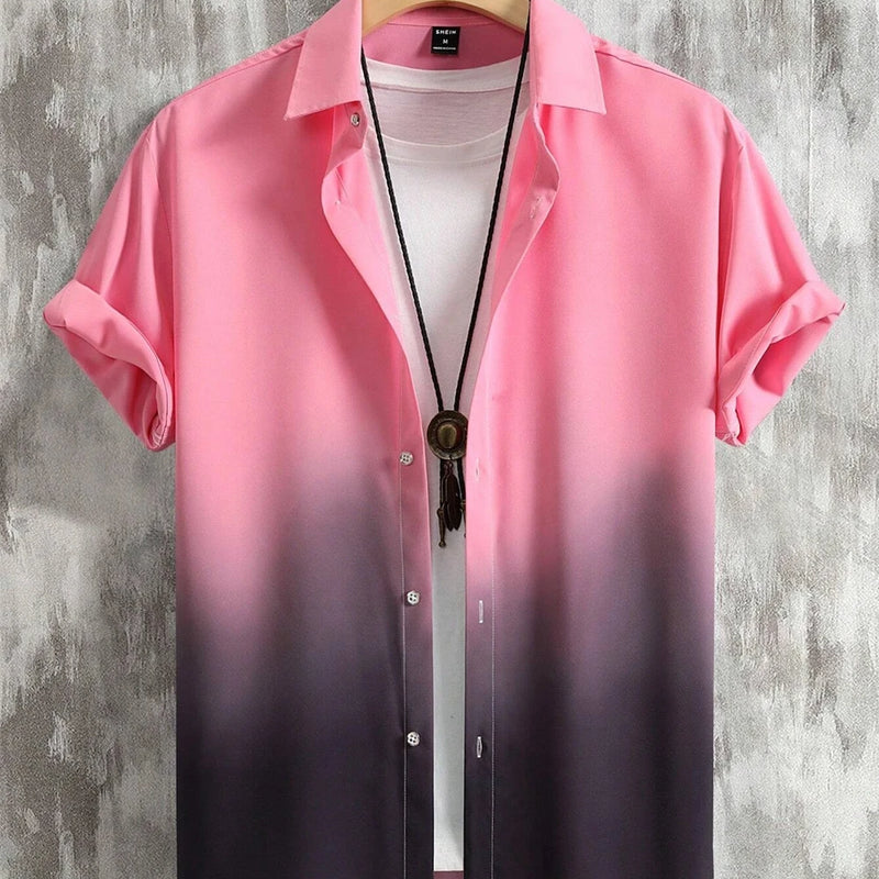 Men's Shirt Gradient Design Graphic 3D Print Summer | SAMAG