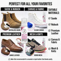 Waterless Foam Shoe Cleaner Kit with Brush Cloth Multi Material Stain Remover for Suede Nubuck Leather White Sneakers Trainers