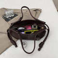 Orange Handbag High Quality Pu Leather Bag Lady Designer Pleated Cloud Bag Fashion Hobo Shoulder Bag Female Dumpling Tote