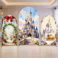 Fairy Tale Castle Butterfly Floral Arch Backdrop Cover Princess Girl Birthday Baby Shower Party Decor Photography Backgrounds