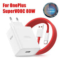 For OnePlus 80W SuperVOOC EU Fast Wall Charger For OnePlus 10 Pro 11 12 13 15 Nord 4 5 CE 2 3 Lite OPPO Realme Type C USB Cable