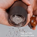 HiBREW Manual Coffee Grinder Aluminum Conical Burr Capacity 22g Hand Coffee Grinder with 11 Levels Adjustable Setting Pour Over