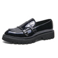 Street Fashion Men's Loafers Thick Sole Big Toe Shoes Trend Green Party Dress Shoes Men's Genuine Leather Casual Shoes 37-46