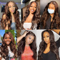 Dark Brown Bundles Color #4 Body Wave Human Hair Bundles Chocolate Brown Double Weft Brazilian Human Hair Sew-In Weave Extension