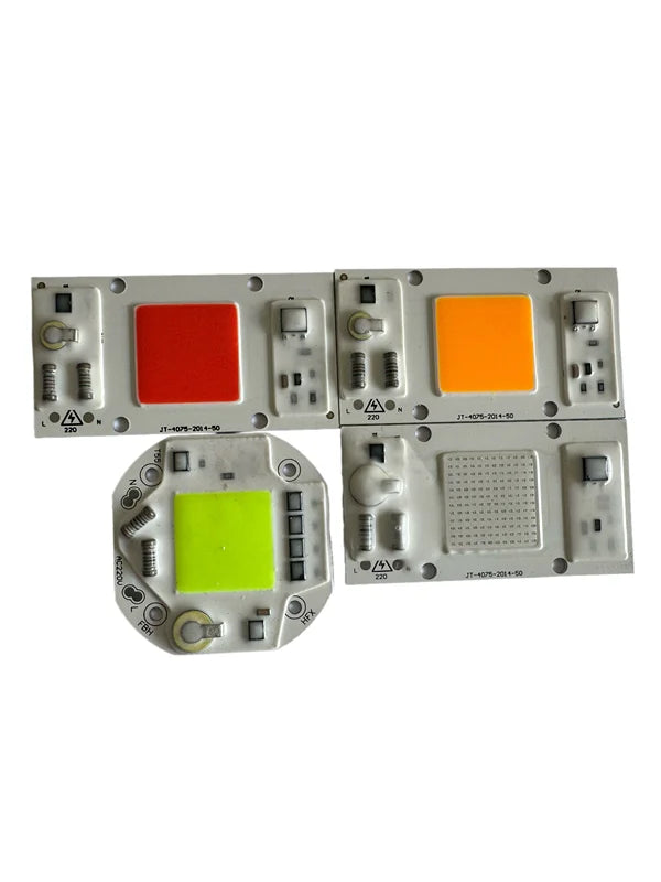 1-20PCS LED COB Hight Power 50W AC 220V Red Blue Green Lamp Chip Smart IC Fit For DIY Driverless Integrated Driver Flood Light