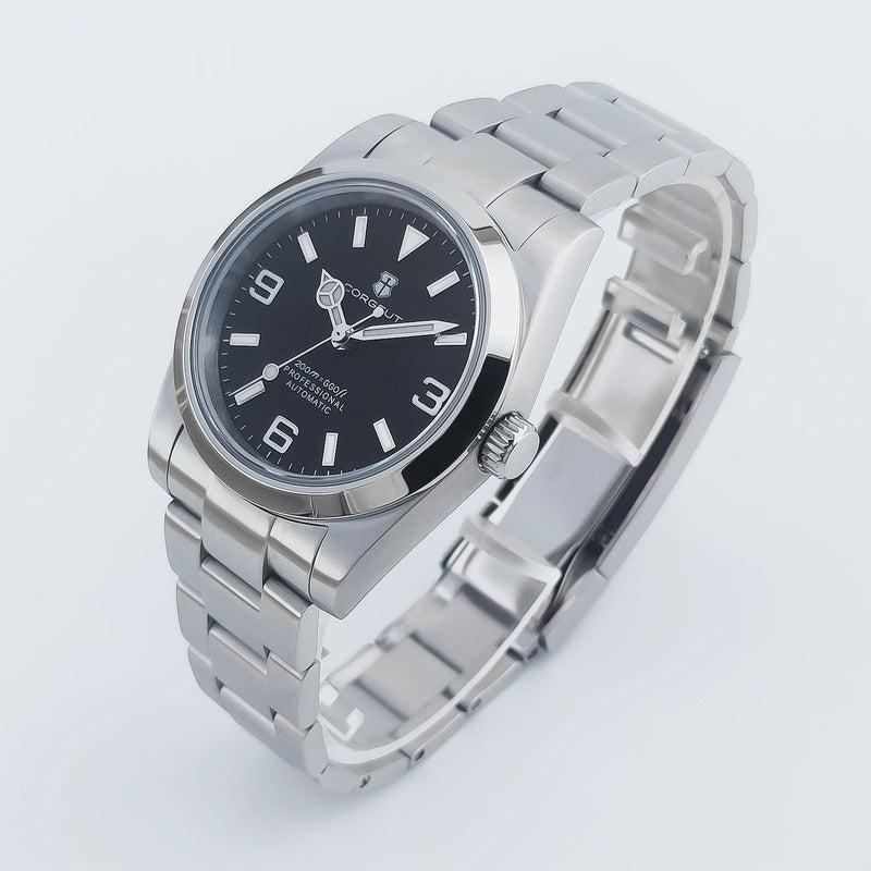 36mm/39mm Corgeut Luxury White Black Automatic Mechanical Wristwatches Numbers Men Watch Sapphire Crystal - Visuel 3 | SAMAG