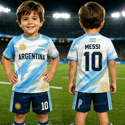 Special Edition Messi 10 Football Jersey Tee Shorts Set | SAMAG