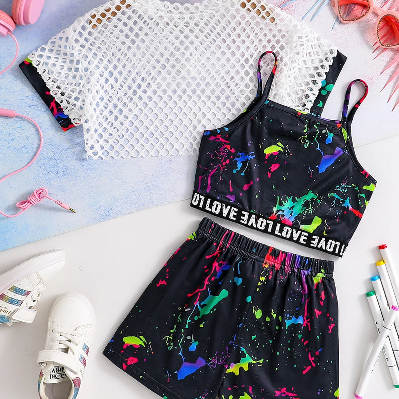 Summer Children's Fashion Refreshing Three-Piece Girls | SAMAG