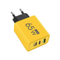 65W USB C GaN Charger 3 Ports Fast Charging Adapter 10A USB To Type C Data Cable PD USB QC3.0 Chargers for iPhone Samsung Xiaomi