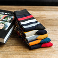 5 Pair Men's Striped Combed Cotton Socks Original Design | SAMAG