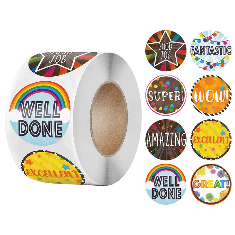 100-500pcs New Cute Reward Stickers with Word Motivational Stickers for School Teacher Kids Student Stationery Stickers Kids