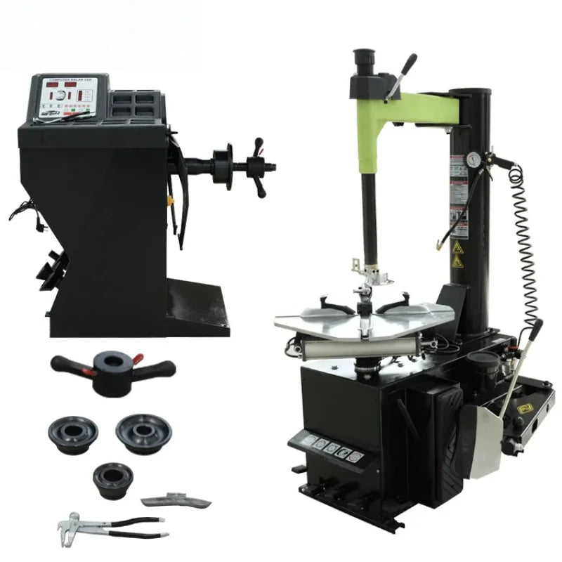 13-24 Inch Automatic Tyre Changer Wheel Balancer Combo Swing Arm Universal Garage Tool