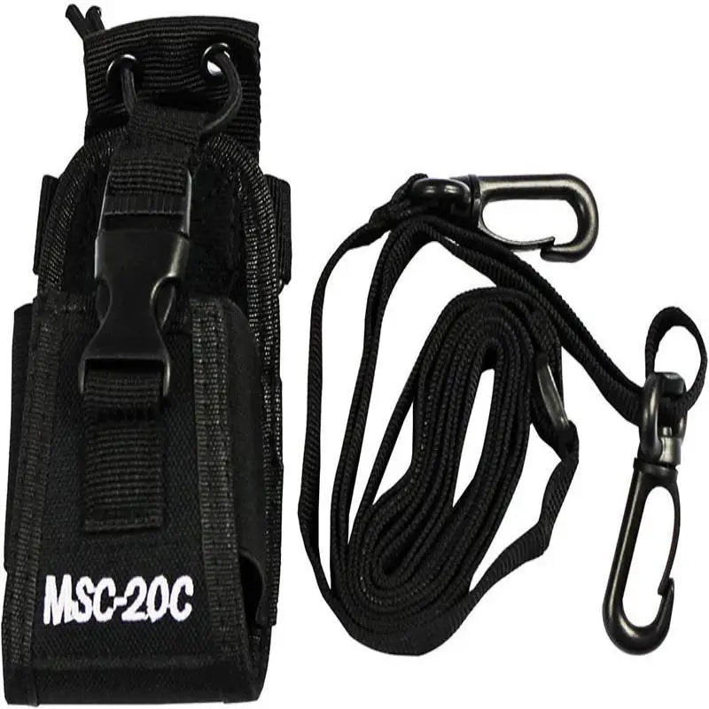 1set Nylon Walkie Talkie Holder Pouch Bag MSC-20C Two Way Radio Case with Adajustable Shoulder Strap forBaofeng UV-5R